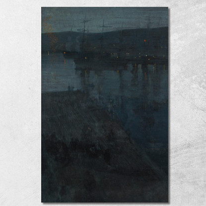 Notturno In Blu E Oro Valparaíso James Abbott McNeill Whistler jam65 quadro stampato su tela