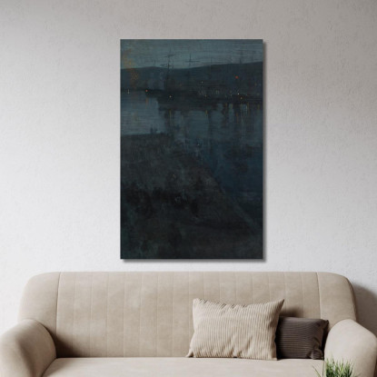 Notturno In Blu E Oro Valparaíso James Abbott McNeill Whistler jam65 quadro stampato su tela
