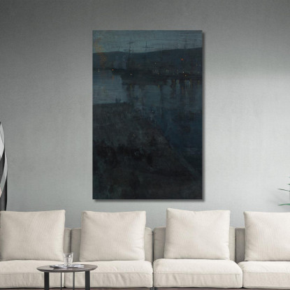 Notturno In Blu E Oro Valparaíso James Abbott McNeill Whistler jam65 quadro stampato su tela