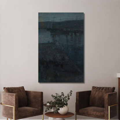 Notturno In Blu E Oro Valparaíso James Abbott McNeill Whistler jam65 quadro stampato su tela