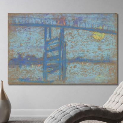 Notturno Ponte Di Battersea James Abbott McNeill Whistler jam69 quadro stampato su tela