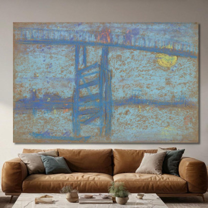 Notturno Ponte Di Battersea James Abbott McNeill Whistler jam69 quadro stampato su tela