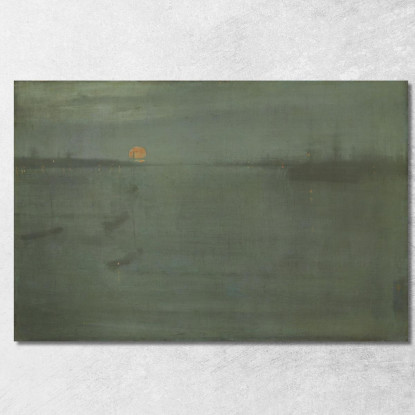 Notturno Blu E Oro Southampton Water James Abbott McNeill Whistler jam72 quadro stampato su tela