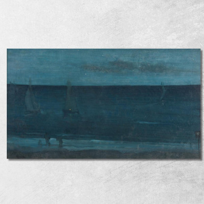 Notturno Blu E Argento Bognor James Abbott McNeill Whistler jam74 quadro stampato su tela