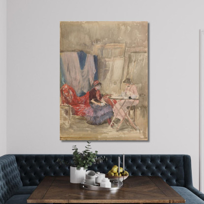 Nota In Rosa E Viola Lo Studio James Abbott McNeill Whistler jam78 quadro stampato su tela