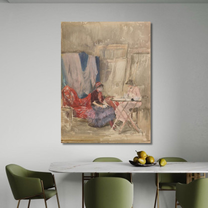 Nota In Rosa E Viola Lo Studio James Abbott McNeill Whistler jam78 quadro stampato su tela