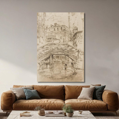 Ponte Del Piovan James Abbott McNeill Whistler jam83 quadro stampato su tela