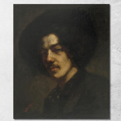 Ritratto Di Whistler Con Un Cappello James Abbott McNeill Whistler jam86 quadro stampato su tela