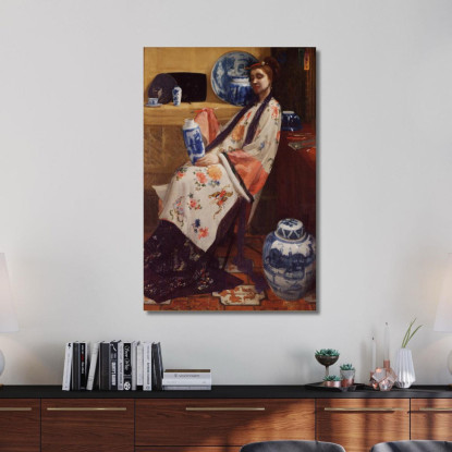 Viola E Rosa - La Lange Leizen Dei Sei Marchi James Abbott McNeill Whistler jam87 quadro stampato su tela