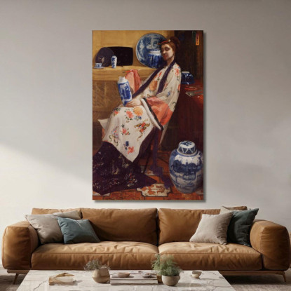 Viola E Rosa - La Lange Leizen Dei Sei Marchi James Abbott McNeill Whistler jam87 quadro stampato su tela