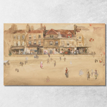 Rosso E Marrone - Hoxton James Abbott McNeill Whistler jam90 quadro stampato su tela