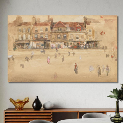 Rosso E Marrone - Hoxton James Abbott McNeill Whistler jam90 quadro stampato su tela