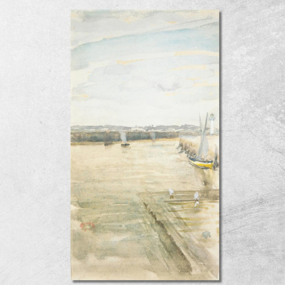 Scena Sul Mersey James Abbott McNeill Whistler jam95 quadro stampato su tela