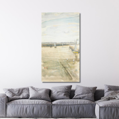 Scena Sul Mersey James Abbott McNeill Whistler jam95 quadro stampato su tela