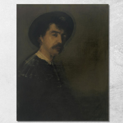 Autoritratto James Abbott McNeill Whistler jam96 quadro stampato su tela