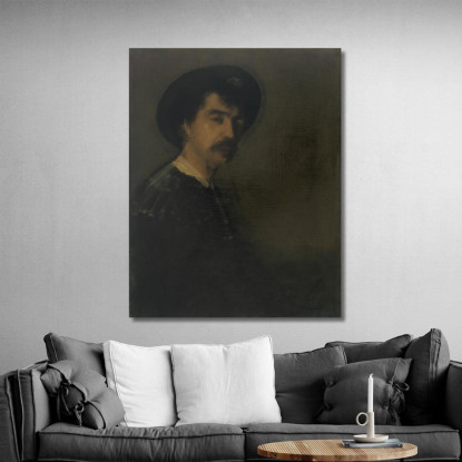Autoritratto James Abbott McNeill Whistler jam96 quadro stampato su tela