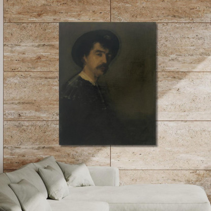 Autoritratto James Abbott McNeill Whistler jam96 quadro stampato su tela