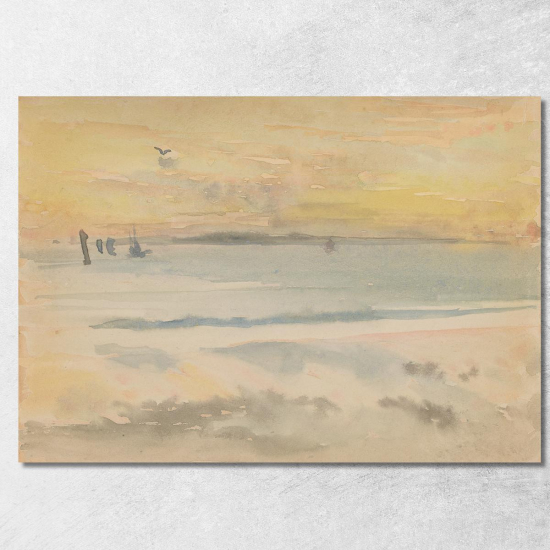 Tramonto A St. Ives James Abbott McNeill Whistler jam101 quadro stampato su tela