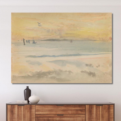 Tramonto A St. Ives James Abbott McNeill Whistler jam101 quadro stampato su tela
