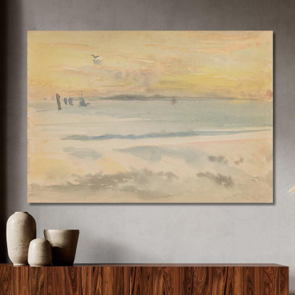 Tramonto A St. Ives James Abbott McNeill Whistler jam101 quadro stampato su tela