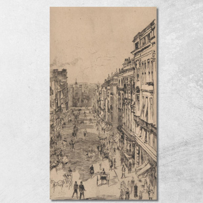 St. James Street Londra James Abbott McNeill Whistler jam102 quadro stampato su tela