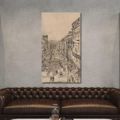 St. James Street Londra James Abbott McNeill Whistler jam102 quadro stampato su tela