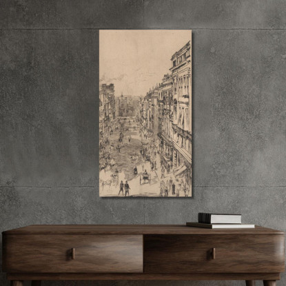 St. James Street Londra James Abbott McNeill Whistler jam102 quadro stampato su tela