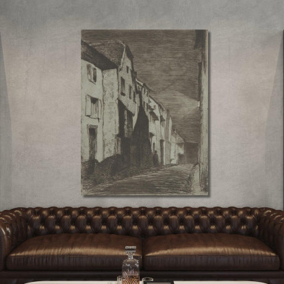 Strada A Saverne James Abbott McNeill Whistler jam103 quadro stampato su tela