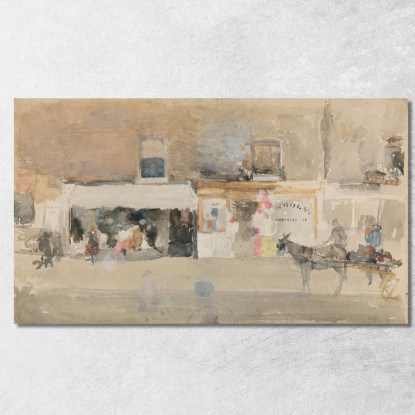 Scena Di Strada A Chelsea James Abbott McNeill Whistler jam104 quadro stampato su tela