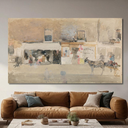 Scena Di Strada A Chelsea James Abbott McNeill Whistler jam104 quadro stampato su tela