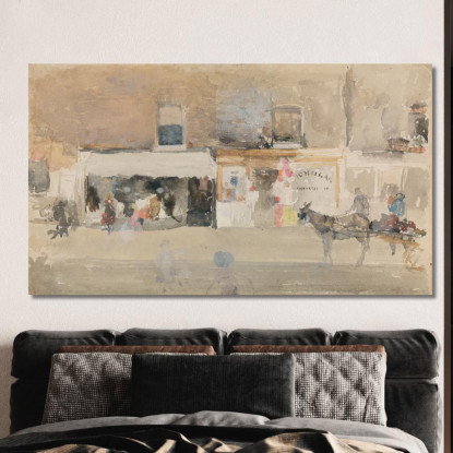Scena Di Strada A Chelsea James Abbott McNeill Whistler jam104 quadro stampato su tela