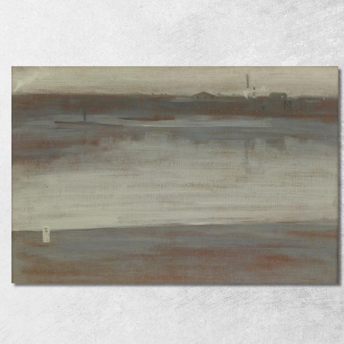 Sinfonia In Grigio Mattina Presto Sul Tamigi James Abbott McNeill Whistler jam106 quadro stampato su tela