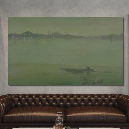Notturno Sul Tamigi James Abbott McNeill Whistler jam108 quadro stampato su tela