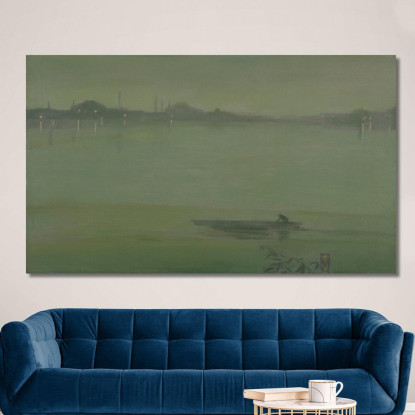 Notturno Sul Tamigi James Abbott McNeill Whistler jam108 quadro stampato su tela