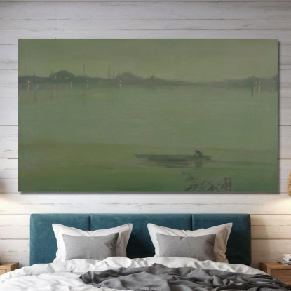 Notturno Sul Tamigi James Abbott McNeill Whistler jam108 quadro stampato su tela