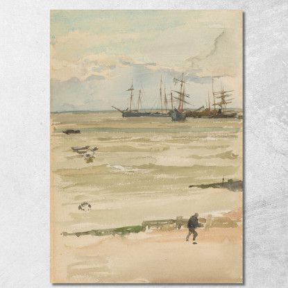 L'Ancoraggio James Abbott McNeill Whistler jam110 quadro stampato su tela