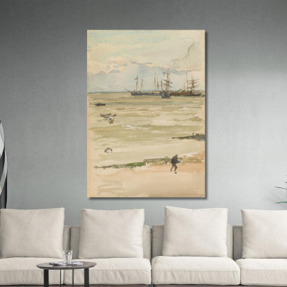L'Ancoraggio James Abbott McNeill Whistler jam110 quadro stampato su tela