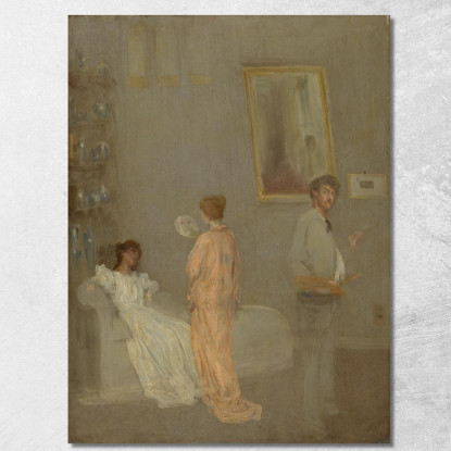 L'Artista Nel Suo Studio James Abbott McNeill Whistler jam112 quadro stampato su tela