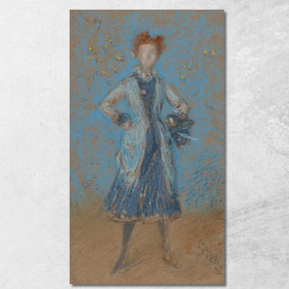 La Ragazza In Blu James Abbott McNeill Whistler jam116 quadro stampato su tela
