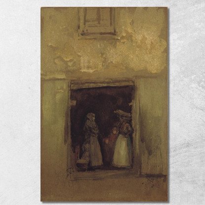 I Pettegolezzi James Abbott McNeill Whistler jam121 quadro stampato su tela
