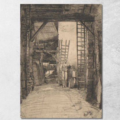 Il Bruciatore Di Calce James Abbott McNeill Whistler jam124 quadro stampato su tela