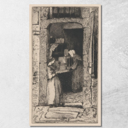 La Venditrice Di Senape (La Marchande De Moutarde) James Abbott McNeill Whistler jam127 quadro stampato su tela