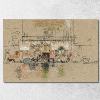 Il Palazzo Bianco E Rosa James Abbott McNeill Whistler jam129 quadro stampato su tela