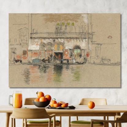 Il Palazzo Bianco E Rosa James Abbott McNeill Whistler jam129 quadro stampato su tela