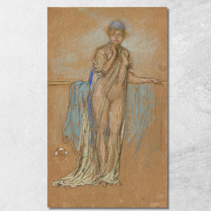 Il Berretto Viola James Abbott McNeill Whistler jam133 quadro stampato su tela