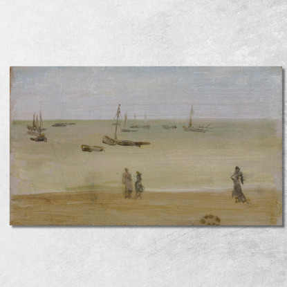 La Spiaggia James Abbott McNeill Whistler jam136 quadro stampato su tela