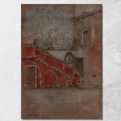 La Scala Nota In Rosso James Abbott McNeill Whistler jam137 quadro stampato su tela