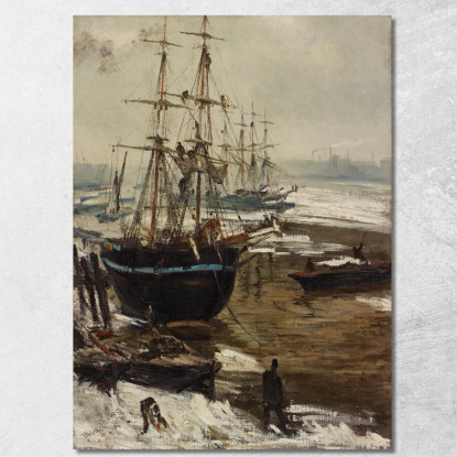 Il Tamigi Ghiacciato James Abbott McNeill Whistler jam139 quadro stampato su tela