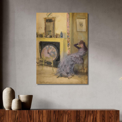 La Stanza Gialla James Abbott McNeill Whistler jam141 quadro stampato su tela