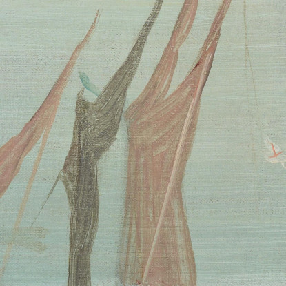 Variazioni In Rosa E Grigio: Chelsea James Abbott McNeill Whistler jam146 quadro stampato su tela